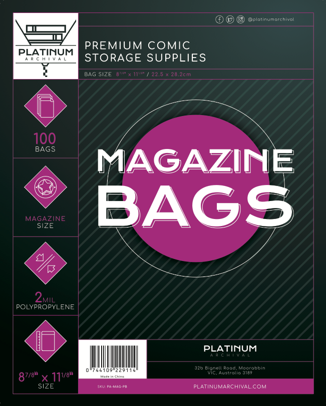 **LIMITED** Magazine Comic Book Bag & Board BUNDLE (10 x Single Bags