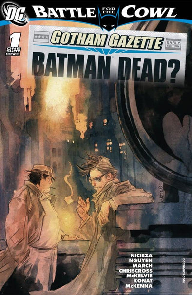 Batman Battle for the Cowl Gotham Gazette Batman Dead (2009) #01