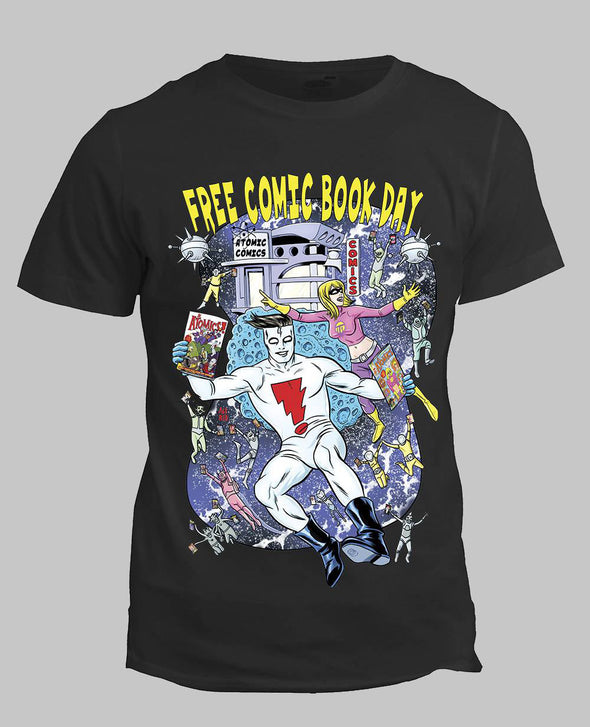 Free Comic Book Day Mike Allred Mens Black T-Shirt
