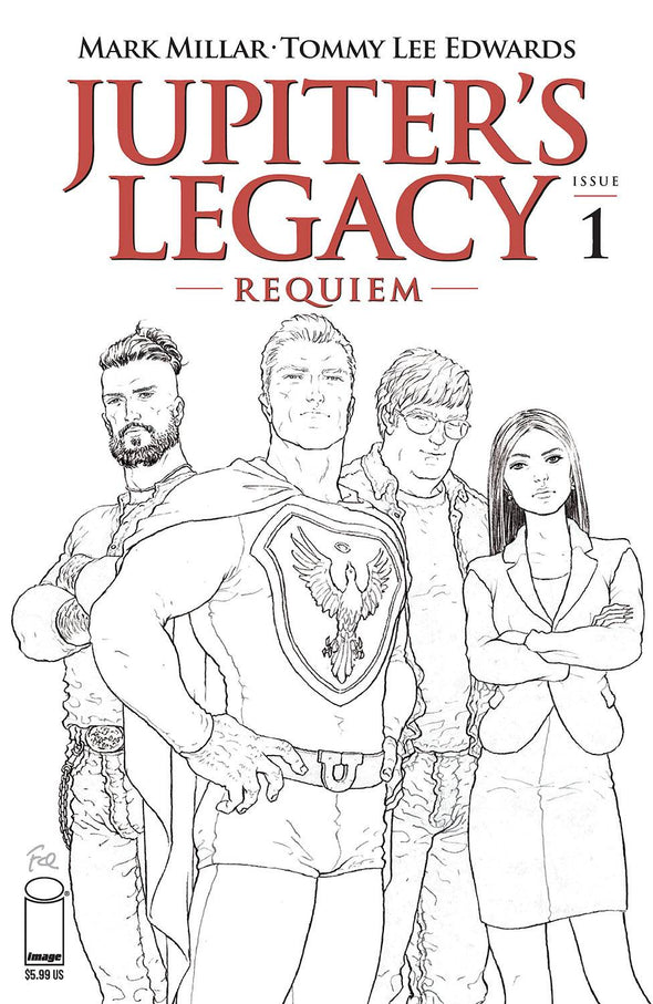 Jupiters Legacy Requiem (2021) #01 (of 12) (Frank Quitely B&W Variant)