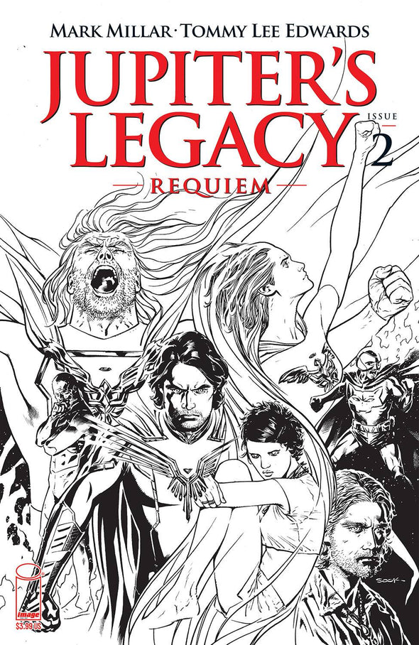 Jupiters Legacy Requiem (2021) #02 (of 12) (Ryan Sook B&W Variant)
