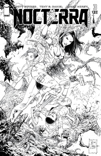 Nocterra (2021) #03 (Tony S. Daniel B&W Variant)