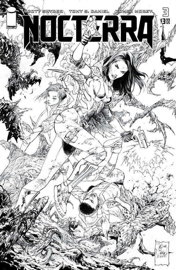 Nocterra (2021) #03 (Tony S. Daniel B&W Variant)